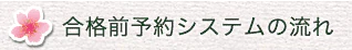 合格前予約システムの流れ